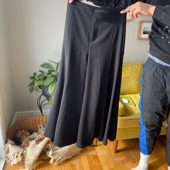 Zara Formal Black Flowy Pants - Picture 4 of 4